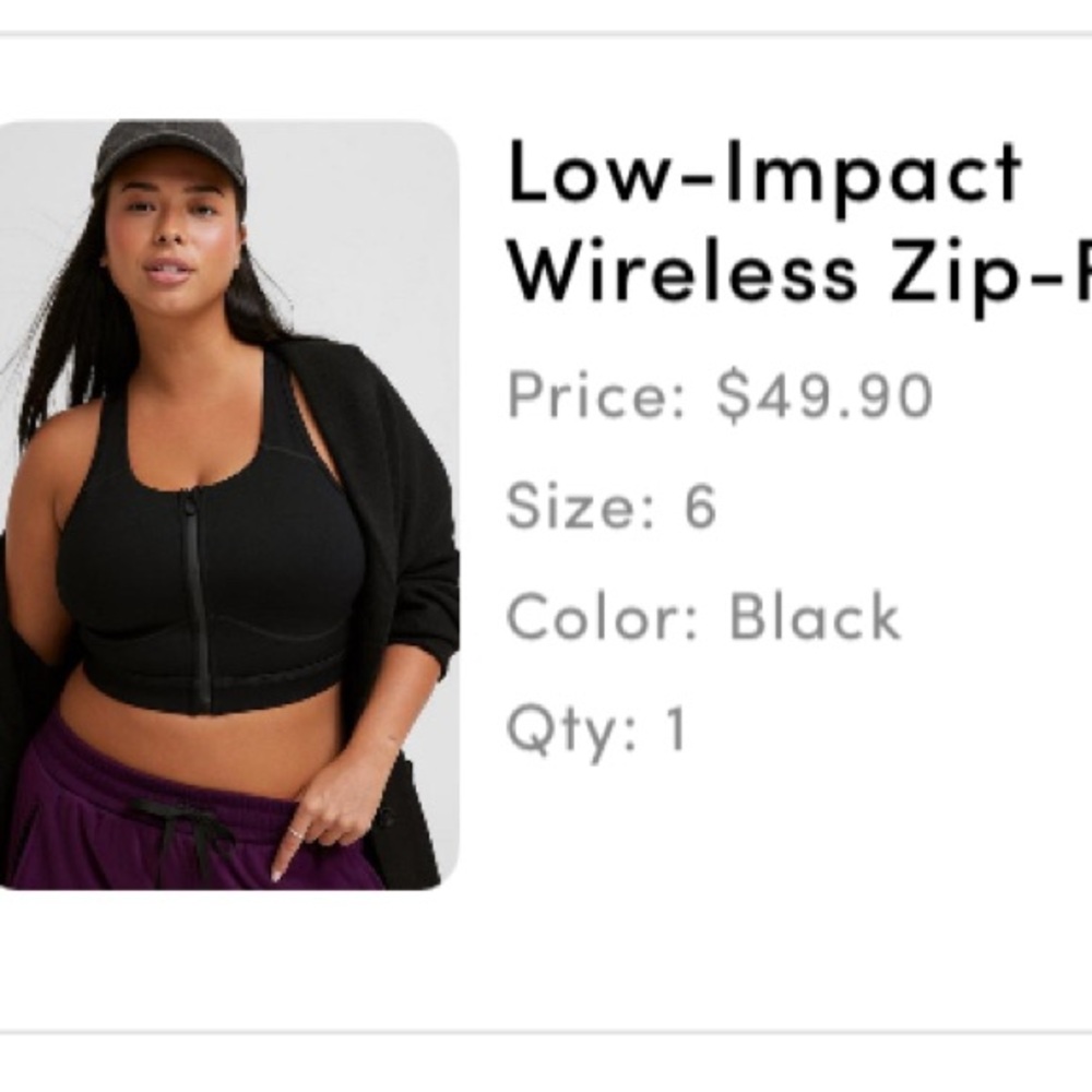Torrid Black Activewear Bra 6x - Picture 8 of 8